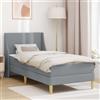 Vidaxl Struttura letto con materasso Grigio chiaro 90 x 200 cm