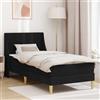 Vidaxl Struttura letto con materasso Nero 90 x 200 cm Poliestere