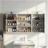 Vidaxl Set di Armadi da Bagno con lo scaffale 3 pcs 100 x 10,5 x 50 cm