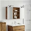 Vidaxl Set di Armadi da Bagno con lo scaffale 3 pcs 100 x 10,5 x 50 cm