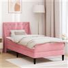 Vidaxl Struttura letto con materasso Rosa 80 x 200 cm Velluto
