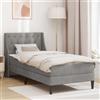 Vidaxl Struttura letto con materasso Grigio chiaro 100 x 200 cm