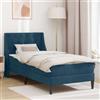 Vidaxl Struttura letto con materasso Blu 100 x 200 cm Velluto
