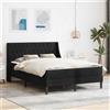 Vidaxl Struttura letto con materasso Nero 140 x 200 cm Velluto