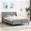 Vidaxl Struttura letto con materasso Grigio chiaro 160 x 200 cm