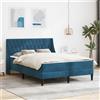 Vidaxl Struttura letto con materasso Blu 160 x 200 cm Velluto