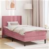Vidaxl Struttura letto con materasso Rosa 80 x 200 cm Velluto