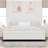 Vidaxl Letto a molle Crema 200 x 200 cm Tessuto in Cords