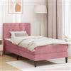 Vidaxl Struttura letto con materasso Rosa 100 x 200 cm Velluto