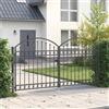 Vidaxl Cancello per recinzione ASSEN 301 x 200 cm Acciaio Grigio