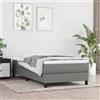 Vidaxl Materasso Molle Insacchettate Rigidità Media Grigio Scuro 120x190x20 Tessuto