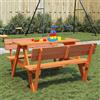 Vidaxl Tavolo da Picnic per 4 Bambini con Foro Ombrellone Legno Abete