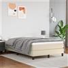 Vidaxl Materasso a Molle Insacchettate Rigidità Media Crema 120x200x20 cm in Similpelle