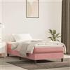 Vidaxl Materasso a Molle Insacchettate Rigidità Media Rosa 80x220x20 cm in Velluto