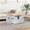 Vidaxl storage box Bianco 78 x 78 x 45 cm Pino massello