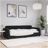 Vidaxl Letto da Giorno Nero 80x200 cm in Velluto