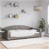 Vidaxl Letto da Giorno Tortora 100x200 cm in Tessuto