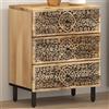 Vidaxl Comodino 50x33x60 cm in Legno Massello di Mango