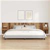 Vidaxl Testata con Comodino 3 pcs Legno vecchio Legno multistrato