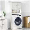 Vidaxl Armadio per Lavatrice con porta VIGO Bianco e Bianco Antico