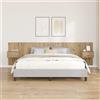 Vidaxl Testata con Comodino 3 pcs Rovere artigianale Legno multistrato