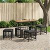 Vidaxl Set da Pranzo per Giardino 4 pz Nero e Grigio