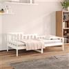 Vidaxl Dormeuse senza Materasso Bianca 80x200 cm Legno Massello Pino