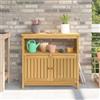 Vidaxl Tavolo consolle da giardino Acacia chiaro 80 x 35 x 75 cm