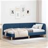 Vidaxl Cornice del letto ad angolo Blu 90 x 190 cm Tessuto