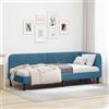 Vidaxl Cornice del letto ad angolo Blu 80 x 200 cm Velluto