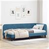 Vidaxl Cornice del letto ad angolo Blu 90 x 200 cm Velluto