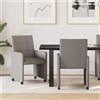 Vidaxl Sedie da Pranzo con Ruote 2 pz Tessuto Talpa 58 x 65 x 94 cm