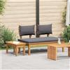 Vidaxl Set Panchina e Tavolo da Giardino 2 pz Grigio e Marrone