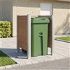 Vidaxl Recinzione Contenitore per Rifiuti Marrone 85 x 85 x 115 cm