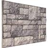 Vidaxl Pannelli da parete 10 pcs Grigio e Bianco 100 x 50 cm