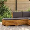 Vidaxl Set Lounge da Giardino 2 Pezzo Marrone Legno di Acacia Massello