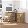 Vidaxl Scrivania Angolo Rovere Artigianale 145x100x76 cm Truciolato