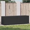 Vidaxl Baule da Giardino in Polyrattan 200x50x60 cm Nero