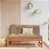 Vidaxl Divano Medio da Giardino Legno di pino massiccio Marrone Cera