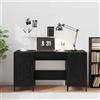 Vidaxl Scrivania Rovere Nero Legno ingegnerizzato 140 x 50 x 75 cm