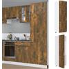 Vidaxl Armadio per Frigo "Lyon" Rovere Fumo 60x57x207 cm