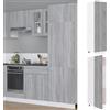Vidaxl Armadio per Frigo "Lyon" Grigio Sonoma 60x57x207 cm