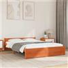 Vidaxl Struttura del letto Marrone cerato 195,5 x 145,5 x 51 cm