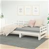 Vidaxl Dormeuse Estraibile Bianca Legno Massello di Pino 2x(80x200) cm