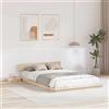 Vidaxl Struttura del letto Marrone 135 x 190 cm legno