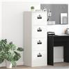 Vidaxl Armadio per File con cassetto Bianco 45,5 x 42 x 139 cm
