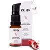 Krijen Crema per contorno occhi schiarente con peptide e caffeina 10 ml | effetto anti-invecchiamento | Estratto di tè verde e melograno naturale cura del viso cosmetica e bellezza