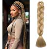 Benehair Extension Per Treccine Africane 60 cm Treccia Capelli Extension Colorate Jumbo Treccia Finta Capelli Fibra Sintetica Extensions per Treccine Biondo