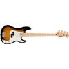 Fender Squier by Fender Sonic Precision - Basso elettrico di precisione, tastiera in acero, battipenna bianco, 2 colori Sunburst