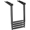 PIMAR SCALETTA INOX RIBALTABILE TELESCOPICA 4 GRADINI 115X30 PER GOMMONE BARCA NERA
